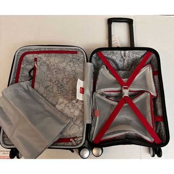 American Tourister Disney Mickey 20" Spinner Carry-On BLACK NWT - Picture 10 of 16